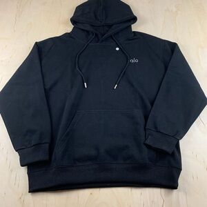 ALO Yoga Black Hooded Pullover Hoodie